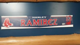 Hanley Ramirez Game Locker Room Name Tag Red Sox Mlb Auth.