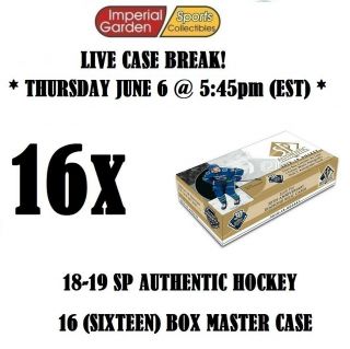 18 - 19 Sp Authentic 16 (sixteen) Box Case Break 1317 - Buffalo Sabres