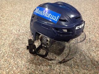 Springfield Falcons Game Helmet Hockey Hubert Labrie Pro Stock Oakley Ccm