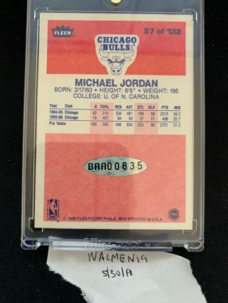 1986 Fleer 57 Michael Jordan Autograph at Las Vegas Camp 6