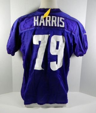 2013 Minnesota Vikings Mike Harris 79 Game Issued Purple Practice Jersey