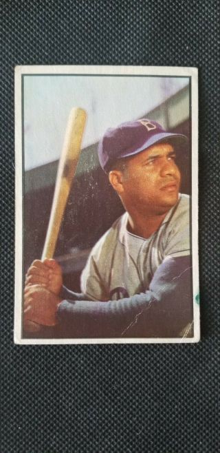 1953 Bowman Color Roy Campanella 46 Dodgers Gd Crease Bottom Right,  Centered