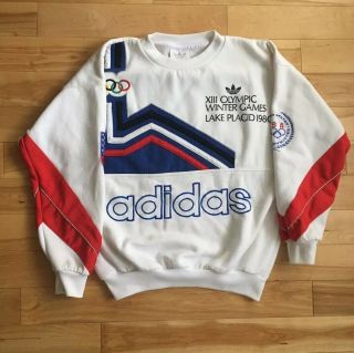Adidas Sweater (adult Medium) - Team Usa 1980 Lake Placid Winter Olympic Games