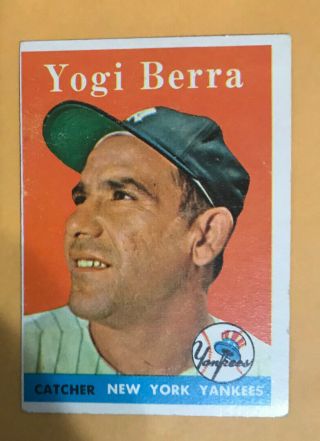 1958 Topps Yogi Berra York Yankees 370 Ex