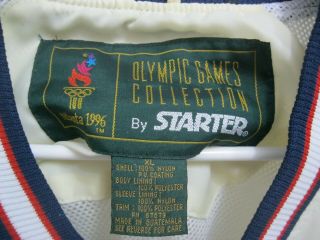 Vintage Starter USA Atlanta 1996 Olympic Summer Games Pullover Jacket Size XL 5