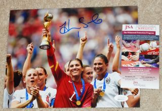 Hope Solo Signed Usa Soccer Olympic World Cup 8x10 Photo,  Jsa Wpp225717