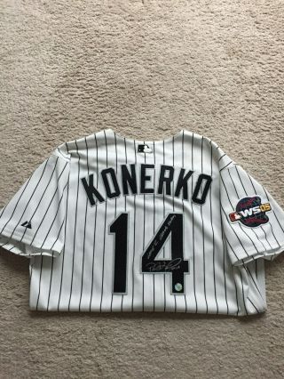 Paul Konerko Chicago Whitesox Authentic Autograph 2005 World Series Jersey With