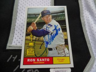 Ron Santo Auto 2004 Topps Archives Retro Rookie Signed Ffa - Rs Autograph Cubbies