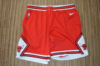 Chicago Bulls Nike Red Icon Authentic Basketball Game Shorts 46