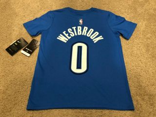 NWT Youth Nike NBA Russell Westbrook OKC Thunder T - Shirt Jersey Small (8) 3