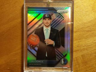 Luka Doncic 2018 - 19 Prizm Silver Lottery Refractor Rc Rookie In Mag Gem $$$