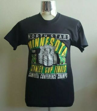 Vintage Minnesota North Stars 1991 Nhl Stanley Cup Graphic T Shirt Men 