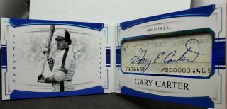 2018 National Treasures Gary Carter Cut Signature Auto 