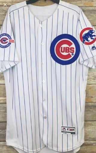 Chicago Cubs Kris Bryant 100 Authentic Flex Base Home Jersey 100 Yrs At Wrigley