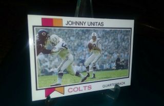 Baltimore Colts Johnny Unitas 1973 Ia Custom Art Card Aceo Blank Back