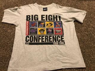 Ncaa Big 8 Conference Commemorative Shirt Vtg Single Stitch L A11