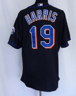 York Mets Lenny Harris 19 Game Issued Possibly Game Black Jersey
