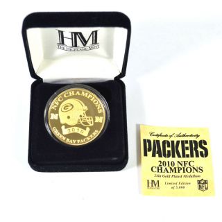 Highland 2010 Nfc Champion Gold Plated Coin Packers Out Of 5,  000