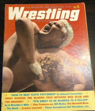 1961 Wrestling Revue Fall Ray Stevens The Sheik Floyd Patterson Boxing Wwf Hof