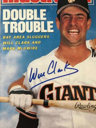Mark McGwire & Will Clark Autographed Signed Sports Illustrated 1988 no 2