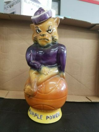 1971 Kansas State Wildcat " Purple Power " Basketball Whiskey Decanter