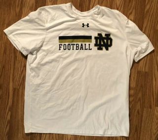 Notre Dame Football Team Issued Under Armour Shirt 3xl 96