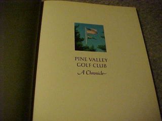1982 Pine Valley Golf Club A Chronicle Book PGA Hardcover 1st Edition 2