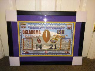 Lsu Tigers 2004 Rare Sugar Bowl Nokia Champions Print With Frame See Pictures