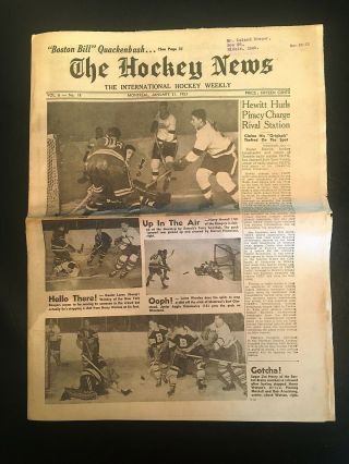 The Hockey News,  Jan 31,  1953,  Vol 6 No 18,  20 P,  12 X 16,  Howe,  Sawchuk On Cover