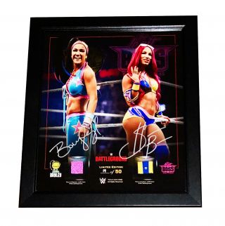 Wwe Bayley And Sasha Banks Hand Signed Limited Edition Plaque With From Wwe