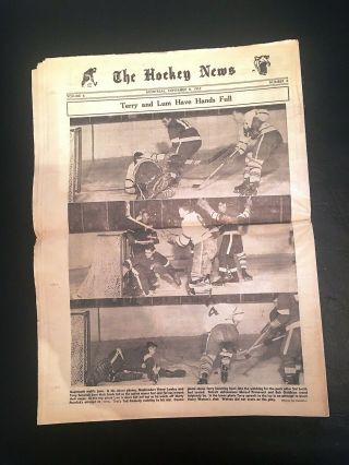 THE HOCKEY NEWS,  NOV 8,  1952,  VOL 6 NO 6,  20 P,  12 X 16,  LUMLEY,  KENNEDY ON CVR 5