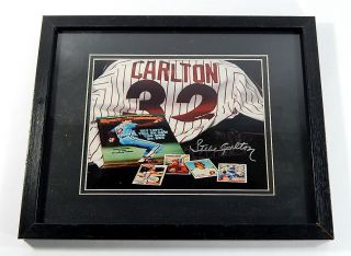 Steve Carlton Signed & Framed 8x10 Color Photo Auto