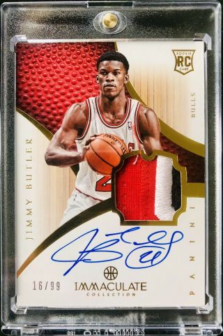 2012/13 Immaculate Jimmy Butler 3 Color Rookie Patch Auto 16/99 True Rc