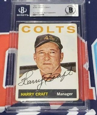 1964 Topps 298 Harry Craft Houston Colts 45 