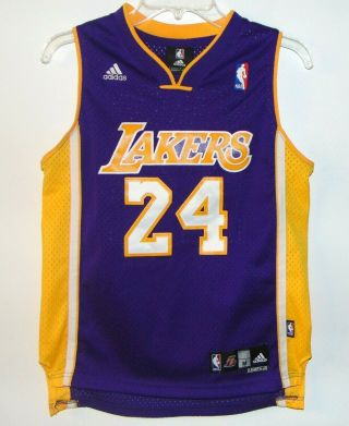 Los Angeles Lakers Nba Basketball Jersey Kobe Bryant 24 Adidas Youth Medium