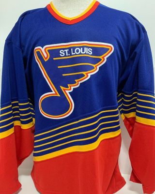 Vintage 1990’s St.  Louis Blues Ccm Nhl Hockey Jersey Adult Size L Rare