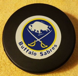 Buffalo Sabres Ziegler Vintage Trench Official Game Puck Canada Old Gem Nhl