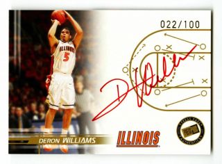 2005 - 06 Deron Williams Press Pass Auto Gold /100 Rc Signed Rookie Red Ink Jazz