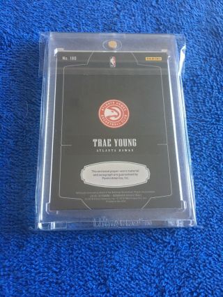 2018 - 19 Trae Young Rookie Auto Patch Panini Dominion Red SP 12/49 Atlanta Hawks 5