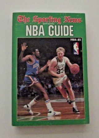 1984 - 85 The Sporting News Official Nba Guide Larry Bird Cover