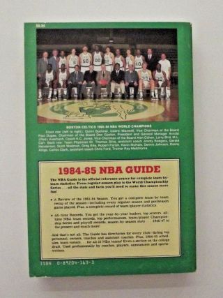 1984 - 85 The Sporting News Official NBA Guide Larry Bird Cover 2