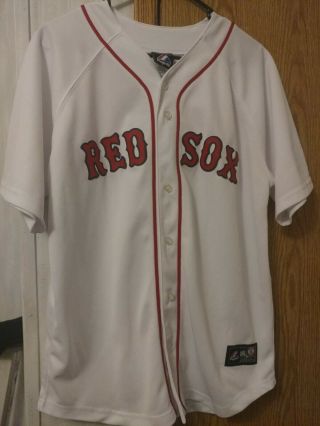 Boston Red Sox Dustin Pedroia Majestic Mlb Baseball Jersey Size 18/20