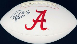Psa/dna Alabama 13 Tua Tagovailoa Signed Autographed Logo Football Heisman? ?