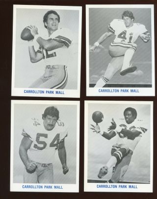 1982 Carrollton Park Mall Dallas Cowboys Football Card Set Of 6 Nm - Mt Staubach