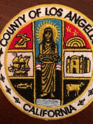 County Of Los Angeles California Vintage Embroidered Iron Patch 3 
