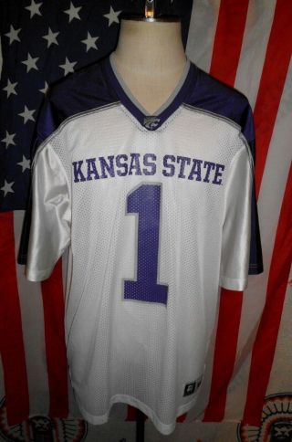 Kansas State University Wildcats Football Jersey Adult Xl Purple/white Mesh