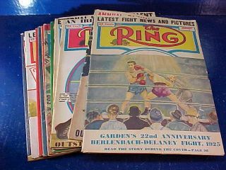 Full Year Run 12 Issues 1948 The Ring Vintage Boxing Magazines