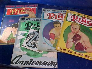 7 Issues 1947 THE RING Vintage BOXING MAGAZINES 3