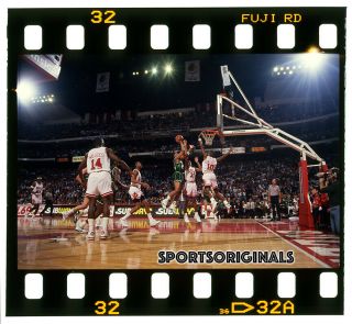 35mm Color Slide - Milwaukee Bucks At Chicago Bulls - Early 90 