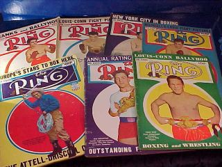 7 Issues 1946 The Ring Vintage Boxing Magazines